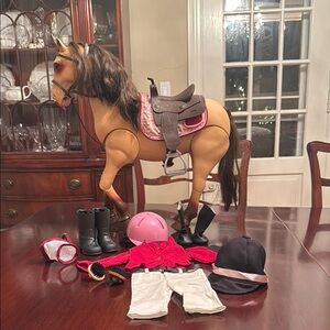 American Girl Outfit & Accessories. Our Generation Horse.